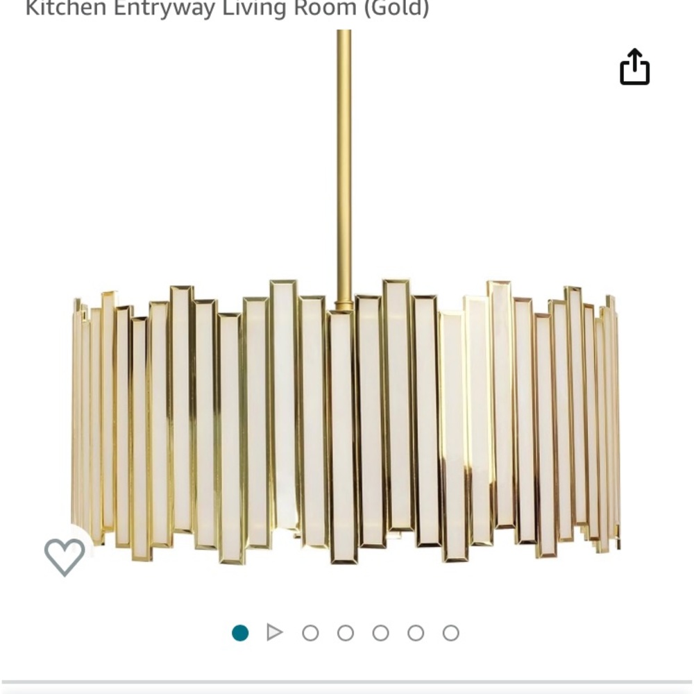 Modern 4 light drum style gold chandelier